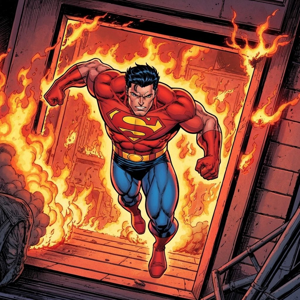 SuperJuan entrando al edificio